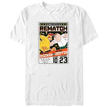 Big & Tall Family Guy The Giant Chicken Vs Peter Griffin Graphic Tee