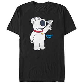Big & Tall Family Guy Brian Having A Martini Graphic Tee