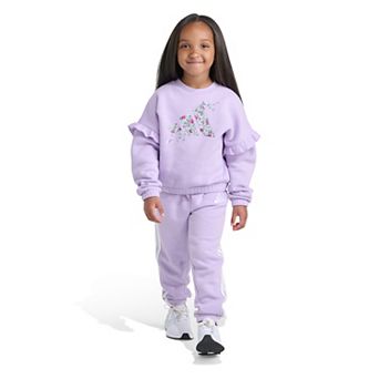 Toddler Girl adidas 2 pc Flutter Sleeve Pullover & Joggers Set