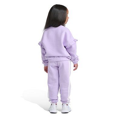 Toddler Girl adidas 2-Piece Flutter Sleeve Pullover & Joggers Set
