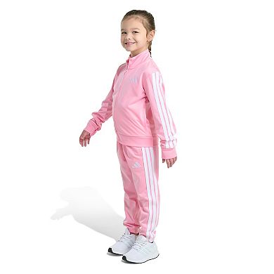 Toddler Girl adidas 2-Piece Long Sleeve 3-Stripe Track Jacket & Pants Set