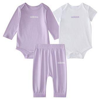 Baby adidas 3 pc Logo Bodysuits & Pant Set