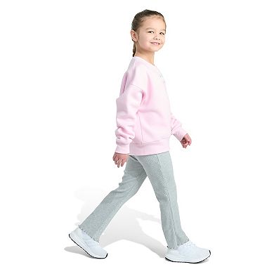 Toddler Girl adidas 2-Pc. Long Sleeve Pullover Sweatshirt & Ribbed Flare Pant Set