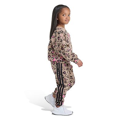 Toddler Girl adidas 2-pc. Flutter Long Sleeve Printed Sweatshirt & Jogger Set