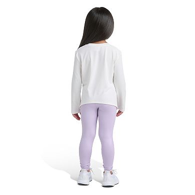 Toddler Girl adidas 2-pc. Long Sleeve Graphic Tee & Glitter Leggings Set