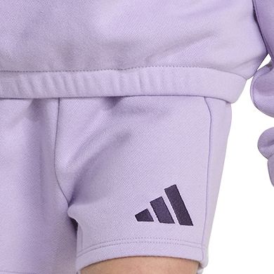 Girls 4-6x adidas 2-Piece Fleece Hooded Pullover and Shorts Set