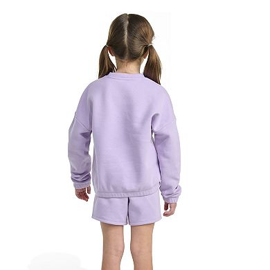 Girls 4-6x adidas 2-Piece Fleece Hooded Pullover and Shorts Set