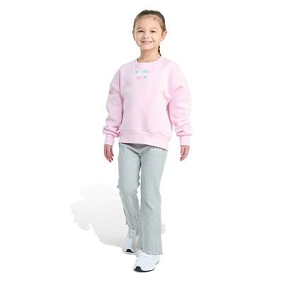 Girls 4-6x adidas 2-Piece Crew Fleece Pullover Pants Set