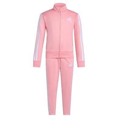 Girls 4-6x adidas 2-Piece Long Sleeve 3-Stripe Track Jacket & Pants Set