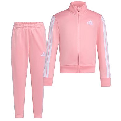 Girls 4-6x adidas 2-Piece Long Sleeve 3-Stripe Track Jacket & Pants Set