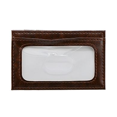 American Exchange Men's Silver Tone Analog Watch, Bracelet & Card Case Set