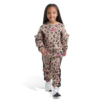 Girls 4-6X adidas Flutter Sleeve Pullover & Jogger Set