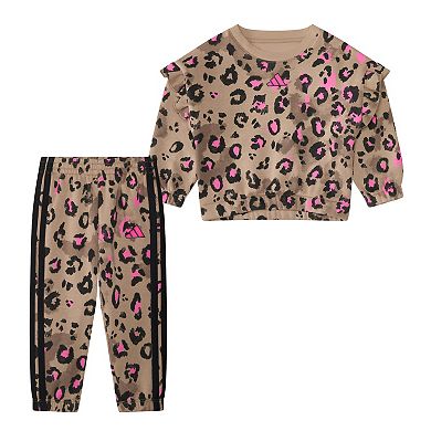 Girls 4-6X adidas Flutter Sleeve Pullover & Jogger Set