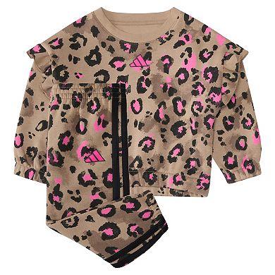Girls 4-6X adidas Flutter Sleeve Pullover & Jogger Set