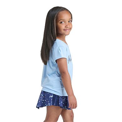 Girls 4-6x adidas Pleated Tee & Flounce Skort Set