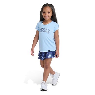 Girls 4-6x adidas Pleated Tee & Flounce Skort Set