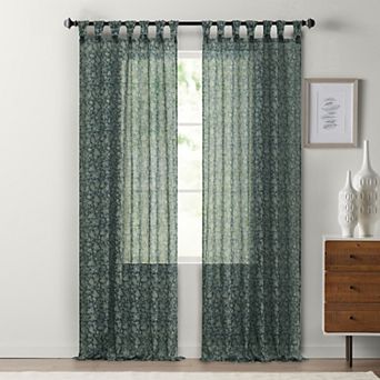 Sonoma Goods For Life® Prague Sheer Tuxedo Tab Set of 2 Window Curtain Panels