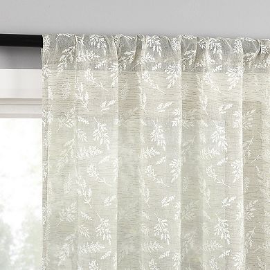 Sonoma Goods For Life® Nolia Sheer Rod Pocket Set of 2 Window Curtain Panels