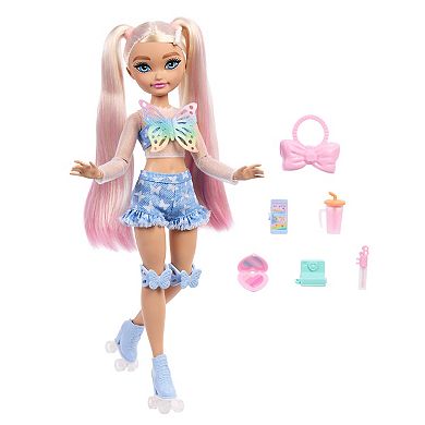 Barbie® Dream Besties “Malibu” Roller Skating Fashion Doll with 9 Makeup Themed Accessories