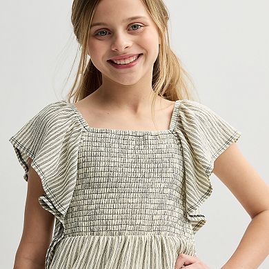 Girls 7-16 Knit Works Ruffle Sleeve Tiered Dress