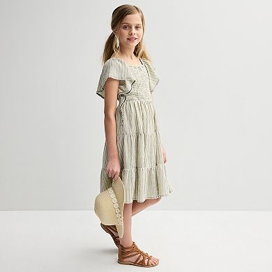 Girls 7-16 Knit Works Ruffle Sleeve Tiered Dress