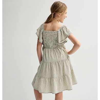 Girls 7-16 Knit Works Ruffle Sleeve Tiered Dress