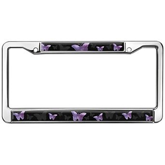 Purple Butterfly License Plate Frame