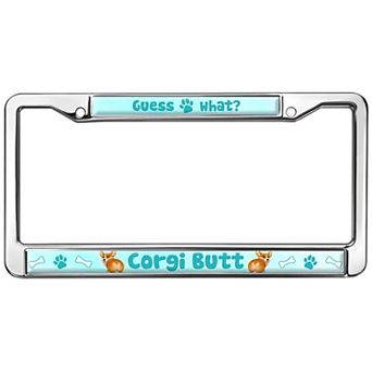 Corgi Funny License Plate Frame
