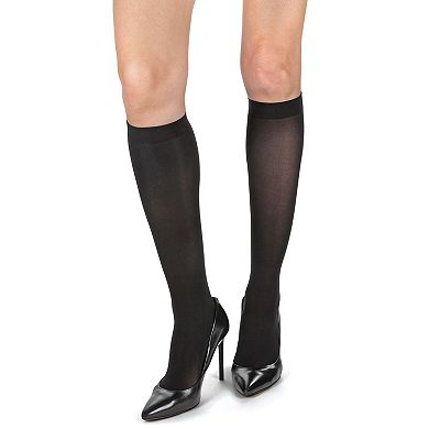 Women's Second Skin Semi Opaque Knee High Socks