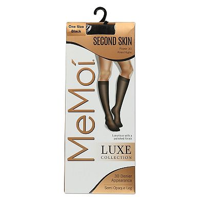 Women's Second Skin Semi Opaque Knee High Socks