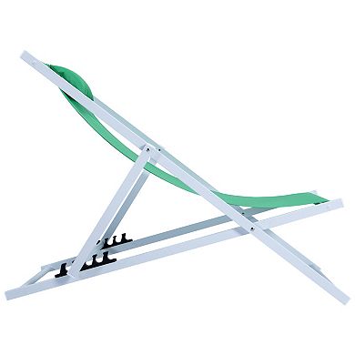 LeisureMod Sunset Outdoor Sling Lounge Chair With Headrest