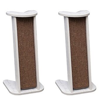 PetPals Cat Sofa Protector with Sisal Scratcher, 2 Packs - 22"H, Groomer, Medium, Wafer
