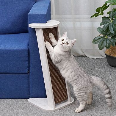 PetPals Cat Sofa Protector with Sisal Scratcher, 2 Packs - 22"H, Groomer, Medium, Wafer