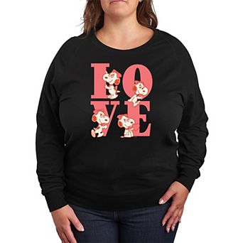 Plus Size Peanuts Belle Love French Terry Long Sleeve Tee