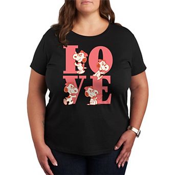 Plus Size Peanuts Belle Love Graphic Tee