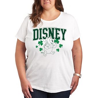Disney's Winnie The Pooh Piglet & Pooh Plus Size St. Patrick's Day Graphic Tee