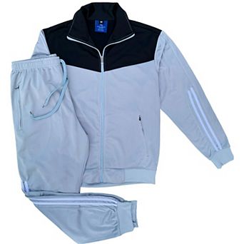 Men Velocity Tracksuit Active Jogging suit GYM Striped Jogger Top and Bottom Outfit