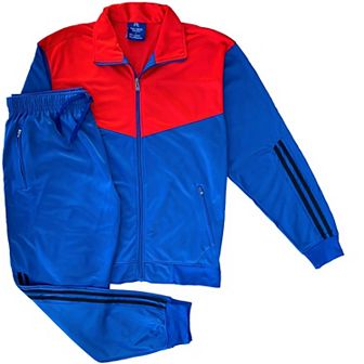 Men Velocity Tracksuit Active Jogging suit GYM Striped Jogger Top and Bottom Outfit