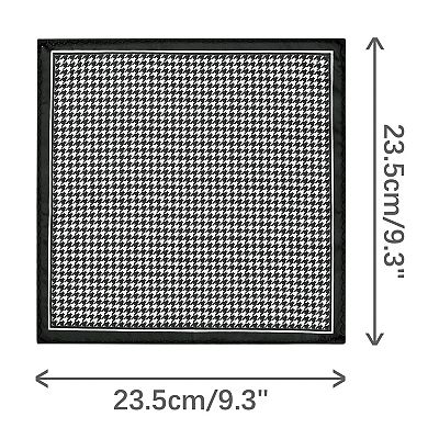 Men's Houndstooth Handkerchiefs Self-Fold Pocket Square for Suit Formal 1 Pcs