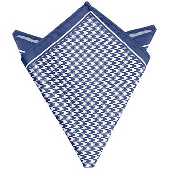 Men's Houndstooth Handkerchiefs Self-Fold Pocket Square for Suit Formal 1 pc