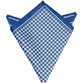 Men's Houndstooth Handkerchiefs Self-Fold Pocket Square for Suit Formal 1 pc