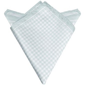 Men's Houndstooth Handkerchiefs Self-Fold Pocket Square for Suit Formal 1 pc
