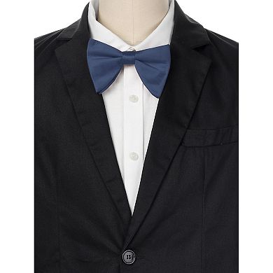 Men's Solid Color Satin Large Bow Tie for Formal Tuxedo
