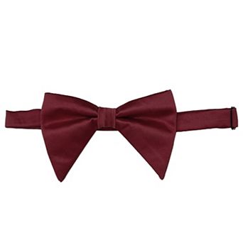 Men's Solid Color Satin Large Bow Tie for Formal Tuxedo
