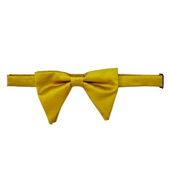 Men's Solid Color Satin Large Bow Tie for Formal Tuxedo