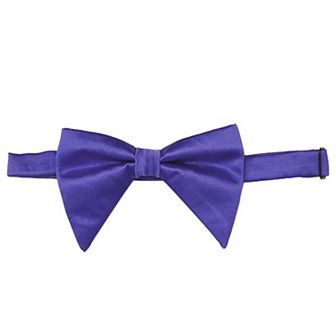 Men's Solid Color Satin Large Bow Tie for Formal Tuxedo