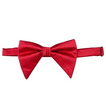 Men's Solid Color Satin Large Bow Tie for Formal Tuxedo