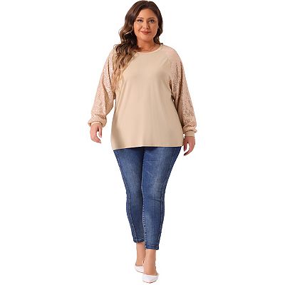 Party Wear Tops For Large Women Plus Size Sequin Tops For Women