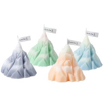 4 pc Iceberg Scented Candle Set, Handmade Paraffin Wax Aesthetic Candles with Fragrance