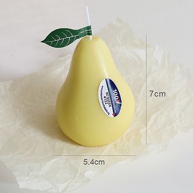 Pear Shaped Scented Candle - Set of 2, Fruity Fragrance, Realistic Design